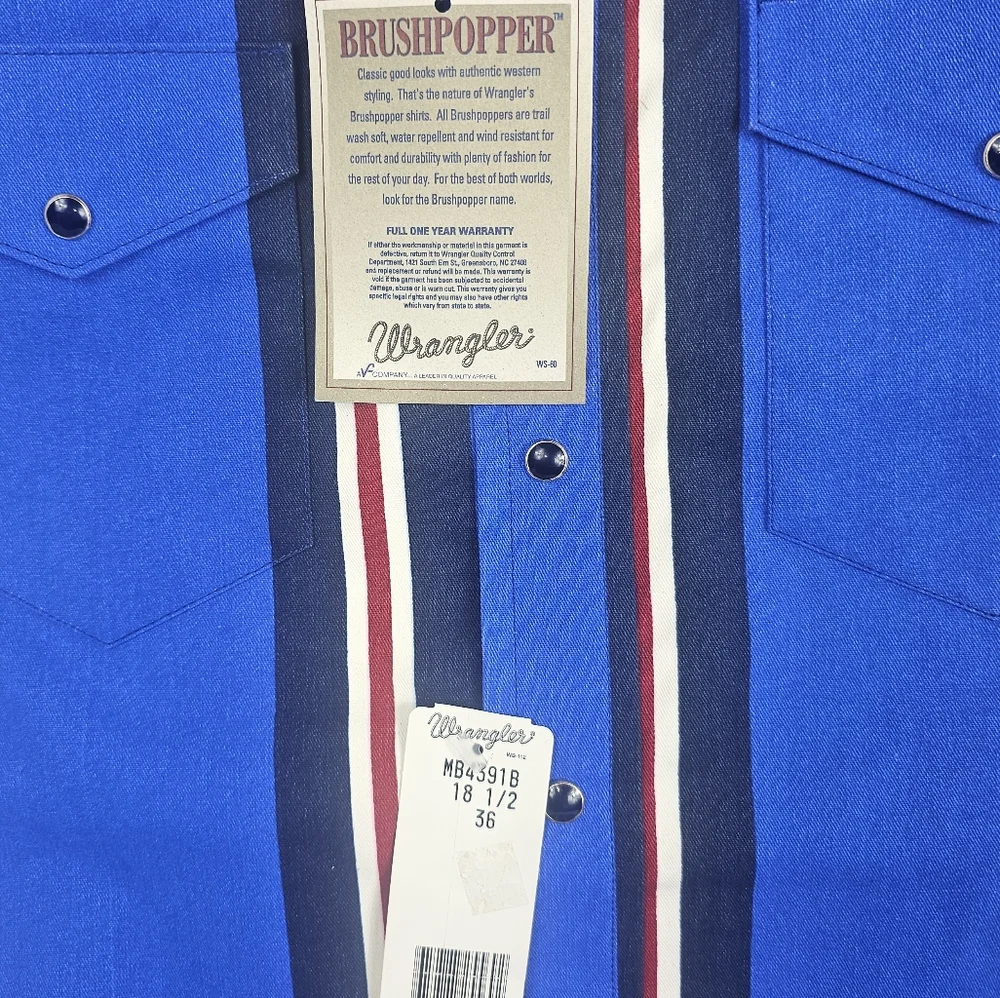 RARE NWT VINTAGE Wrangler BRUSHPOPPER  Size XXL - Picture 4 of 14